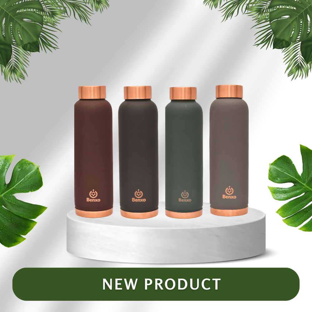 Benxo Copper Water Bottle, Black - Image 4